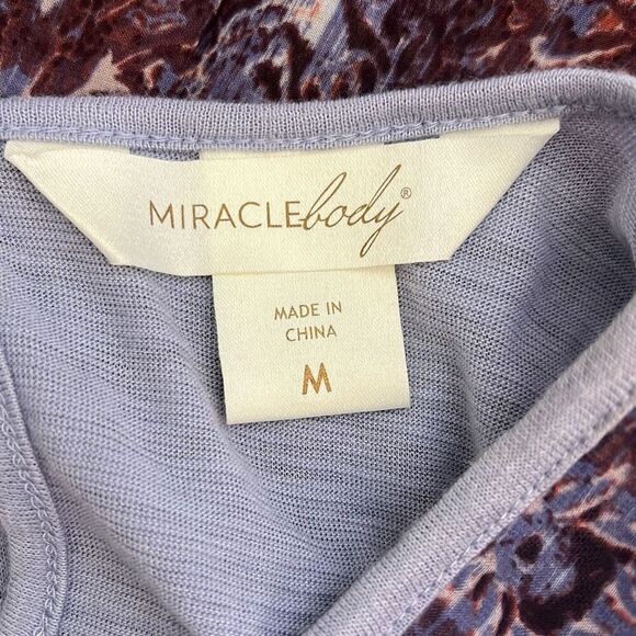 Miracle Body Women's Long Sleeve Abstract Color Block Gray/Rust Mini Dress M NWT - Picture 5 of 11